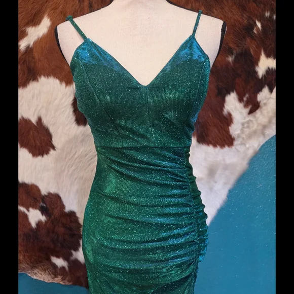 Honey and Rosie Sparkling Green Maxi Dress - Picture 2 of 9